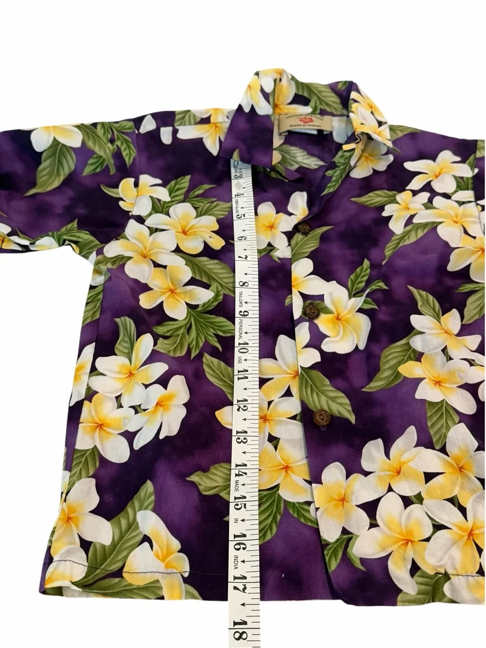 Hawaii Station Purple Plumeria Hawaiian Shirt Shorts Set 5-6